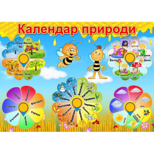 Стенд бджілки календар природи нуш школа садок 100
