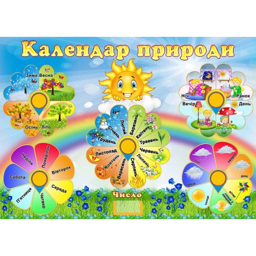 календар природи з пвх замовити в садок група дзвіночок 137