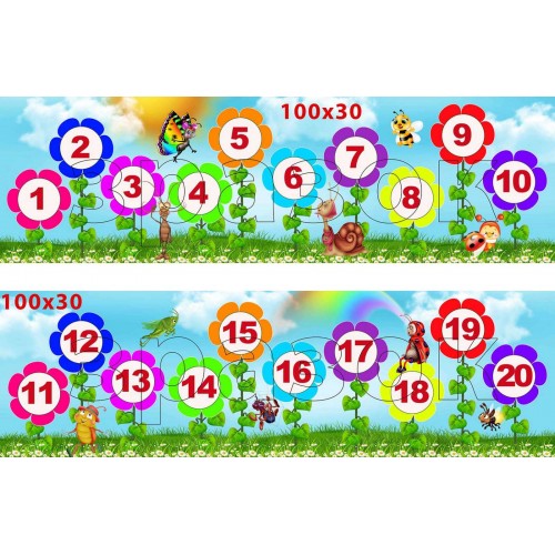 стенд пластик для нуш числовий ряд 128