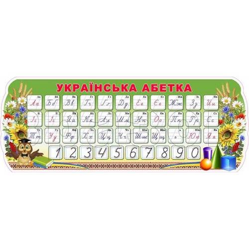 стенд для нуш правопис абетка числовий ряд 182