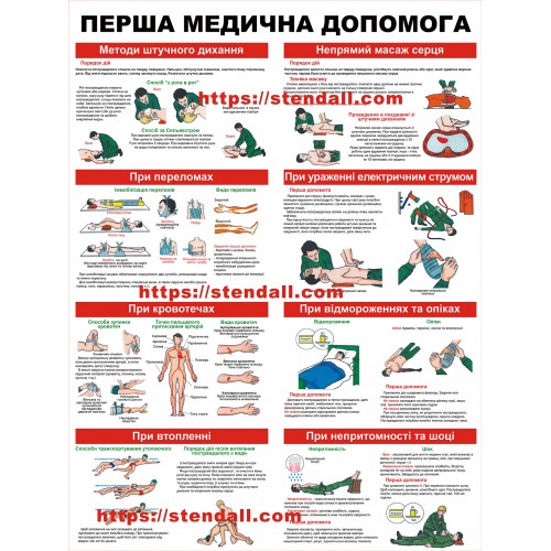стенд перша медична допомога ОБЖ 40