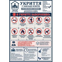 Стенд "Укриття у закладі освіти" РАЗ 0070 Стенд "Укриття у закладі освіти" РАЗ 0070