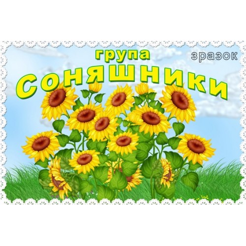 Табличка група Соняшники 100