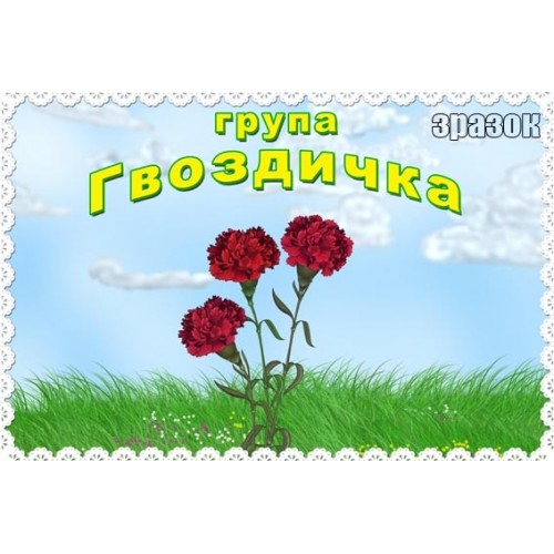 Табличка група Гвоздичка 214