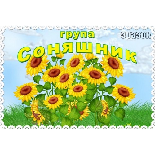 Табличка група соняшник в ДНЗ 221
