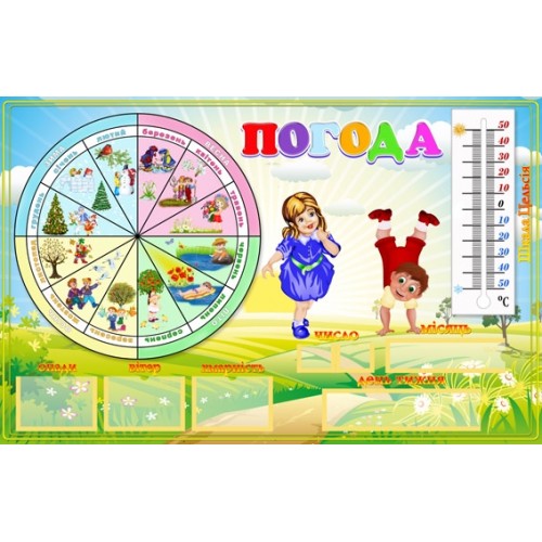 Стенди для дитячого садка Погода 26