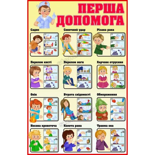 стенд перша допомога обж 36