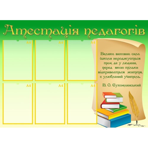 Стенд атестація педагогів для дитячого садка замовити 46
