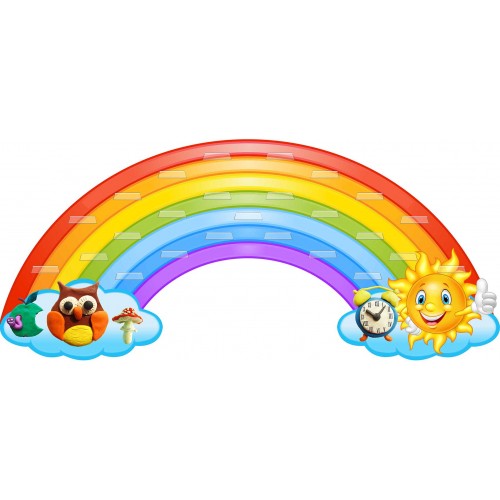 стенд для поделок с полочками радуга